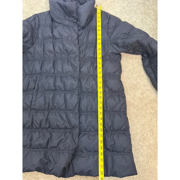 Eileen Fisher Women's M Quilted 80/20 Down Puffer Jacket Timeless Black Cozy - Picture 11 of 14